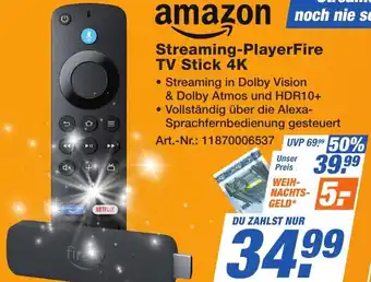 Expert Technomarkt amazon Streaming-PlayerFire TV Stick 4K Angebot