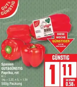 Edeka Spanien GUT&GÜNSTIG Paprika, rot Angebot