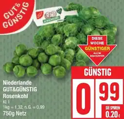 Edeka Niederlande GUT&GÜNSTIG Rosenkohl Angebot