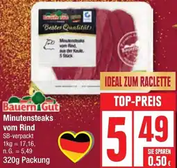 Edeka Bauern Gut Minutensteaks vom Rind Angebot