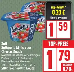 Edeka Zott Zottarella Minis oder Cheese-Snack Angebot