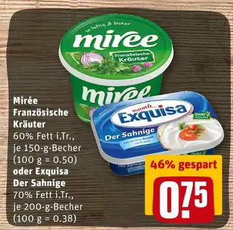 REWE Mirée oder exquisa weichkäse Angebot