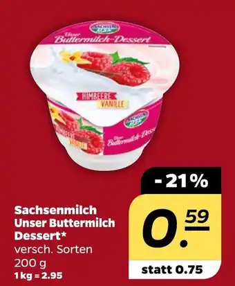 NETTO Sachsenmilch Unser Buttermilch Dessert Angebot