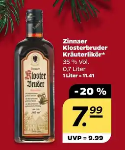 NETTO Zinnaer Klosterbruder Kräuterlikör Angebot