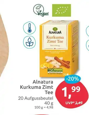 Budni Alnatura kurkuma zimt tee Angebot