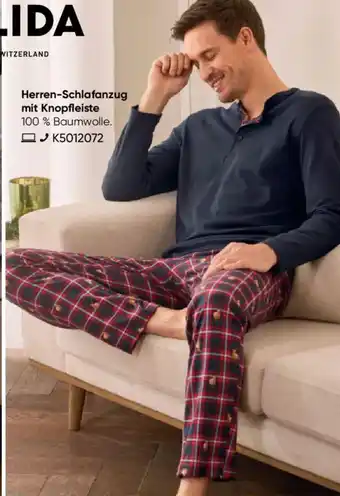 Galeria CALIDA Herren-Schlafanzug mit Knopfleiste Angebot