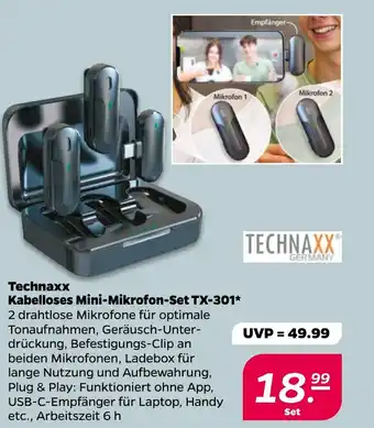 NETTO TECHNAXX Kabelloses Mini-Mikrofon-Set TX-301 Angebot