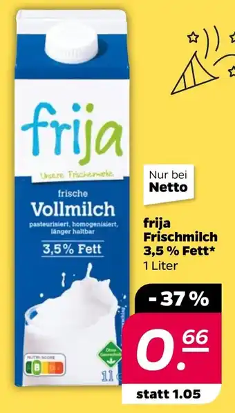 NETTO frija Frischmilch Angebot