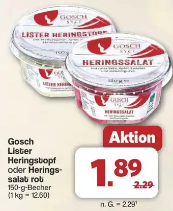 Famila Nord West Gosch Lister Heringstopf oder Herings- salat rot Angebot