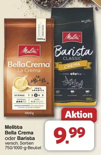 Famila Nord West Melitta Bella Crema oder Barista Angebot