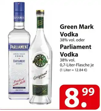 Famila Nord Ost Green mark vodka oder parliament vodka Angebot