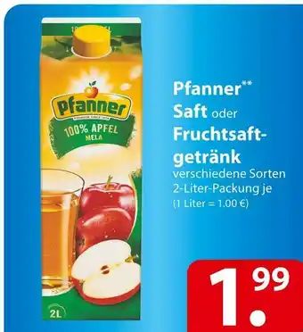 Famila Nord Ost Pfanner saft oder fruchtsaftgetränk Angebot