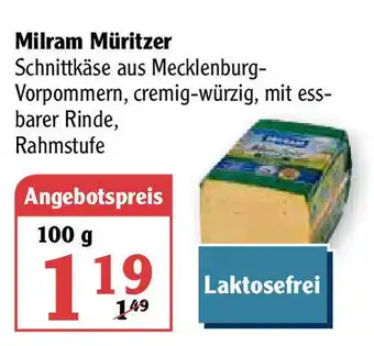 Globus Milram Müritzer 100g Angebot