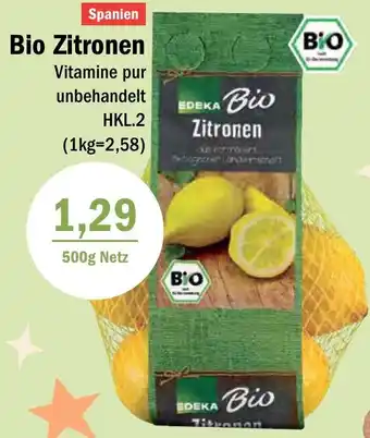 Aktiv Irma EDEKA Bio Spanien Bio Zitronen Angebot