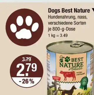 V Markt Dogs best nature adult Angebot