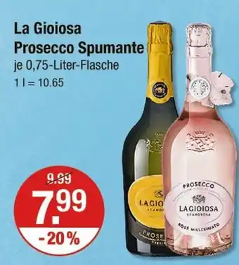 V Markt La gioiosa prosecco spumante Angebot