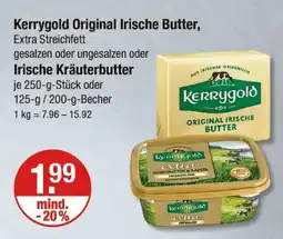 V Markt Kerrygold original irische butter oder irische kräuterbutter Angebot