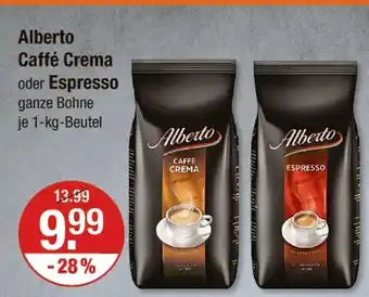 V Markt Alberto caffé crema oder espresso Angebot