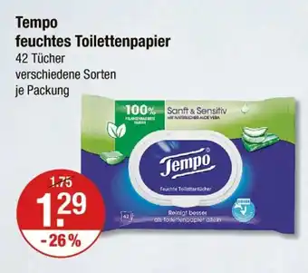 V Markt Tempo feuchtes toilettenpapier Angebot