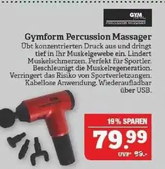 Marktkauf Gymform Percussion Massager Angebot