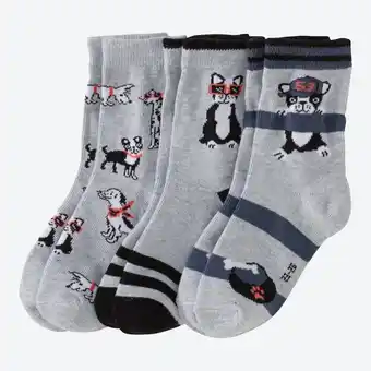 NKD Kinder-Jungen-Socken mit Hunde-Motiv, 3er-Pack Angebot