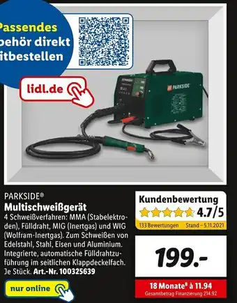 Lidl Parkside multischweißgerät Angebot