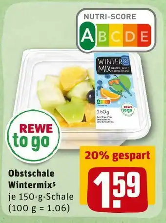 REWE Rewe to go obstschale wintermix Angebot