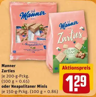 REWE Manner zarties Angebot