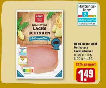 REWE Rewe beste wahl delikatess lachsschinken Angebot