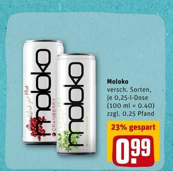 REWE Moloko softdrink Angebot