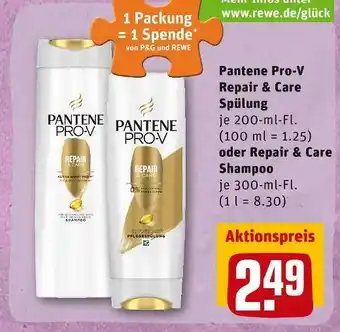 REWE Pantene pro-v repair & care spülung oder shampoo Angebot