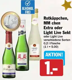 AEZ Rotkäppchen, MM chen Extra oder Light Live Sekt Angebot