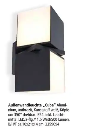 Segmüller Außenwandleuchte „cuba“ Angebot