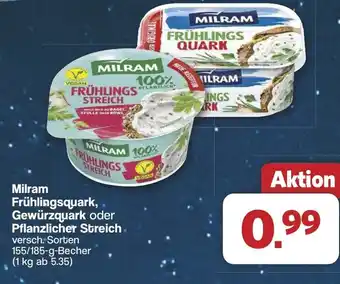 Famila Nord West Milram Frühlingsquark, Gewürzquark oder Pflanzlicher Streich Angebot