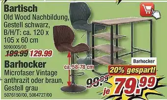 Poco Bartisch, Barhocker Angebot