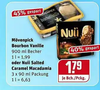 REWE Mövenpick Bourbon Vanille Oder Nuii Salted Caramel Macadamia Angebot