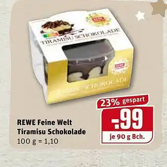 REWE Rewe Feine Welt Tiramisu Schokolade Angebot