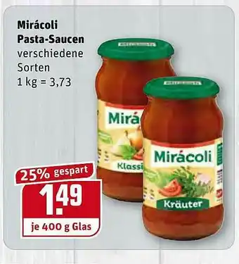 REWE Mirácoli Pasta-saucen Angebot