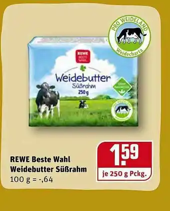 REWE Kaufpark Rewe Beste Wahl Weidebutter Süßrahm Angebot