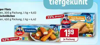 REWE Kaufpark Knusper Filets Fischstäbchen Angebot