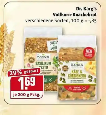 REWE Dr Karg's Vollkorn-knäckebrot Angebot