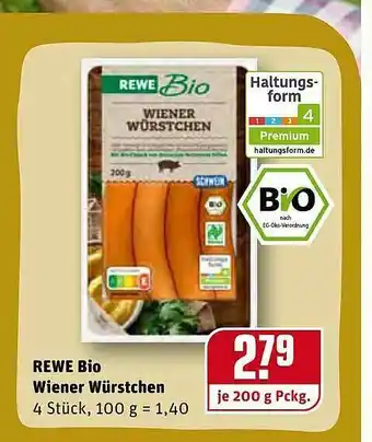 REWE Kaufpark Rewe Bio Wiener Würstchen Angebot