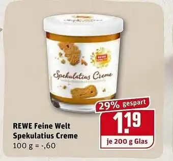 REWE Kaufpark Rewe Feine Welt Spekulatius Creme Angebot