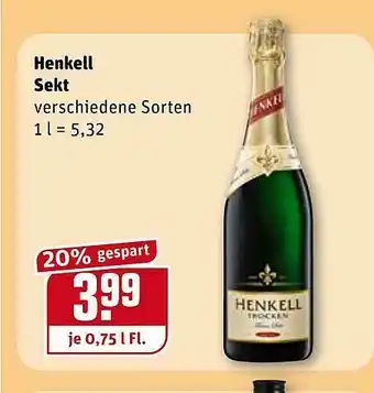 REWE Kaufpark Henkell Sekt Angebot