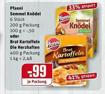 REWE Kaufpark Pfanni Semmel Knödel Oder Brat Kartoffeln Die Herzhaften Angebot