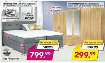 Möbel Boss Polsterbett Mora Angebot