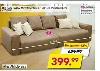 Möbel Boss Big Sofa Basso Angebot