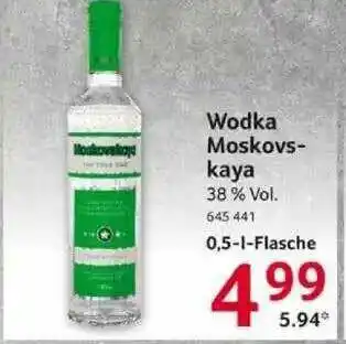 Selgros Wodka Moskovskaya Angebot