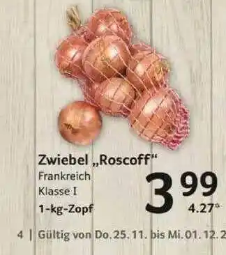 Selgros Zwiebel Roscoff Angebot