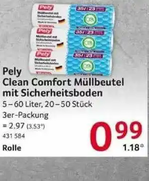 Selgros Pely Clean Comfort Müllbeutel Mit Sicherheitsboden Angebot